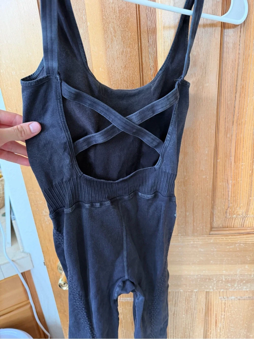 Sleek Black Scoop-Neck Jumpsuit Good Karma Onesie Free People